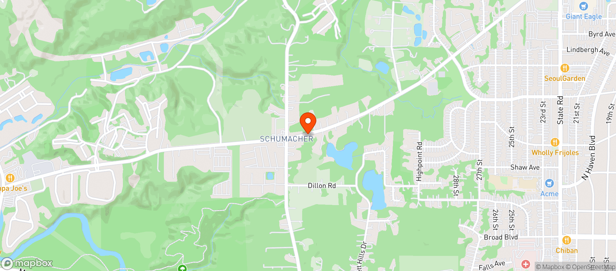 Map showing MapCo 351929 Akron