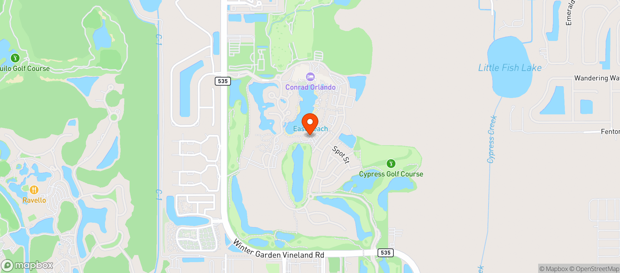 Map showing Conrad Orlando