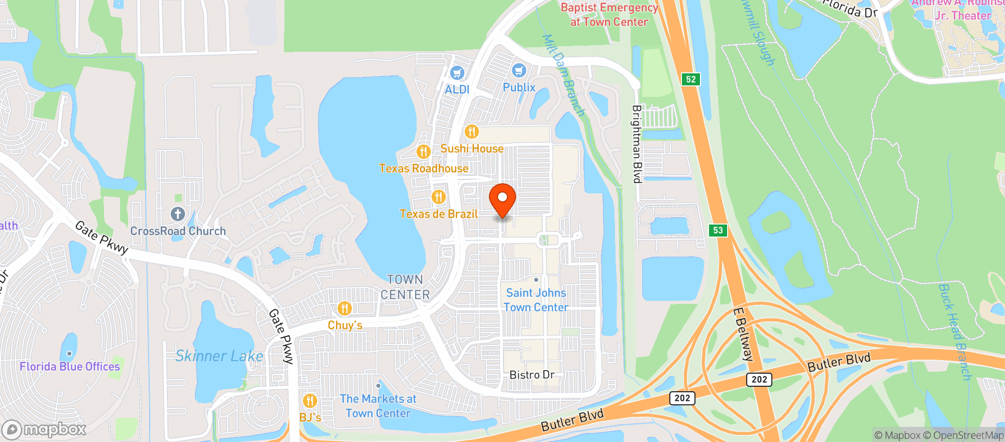 Map showing Vitamin Shoppe - St Johns