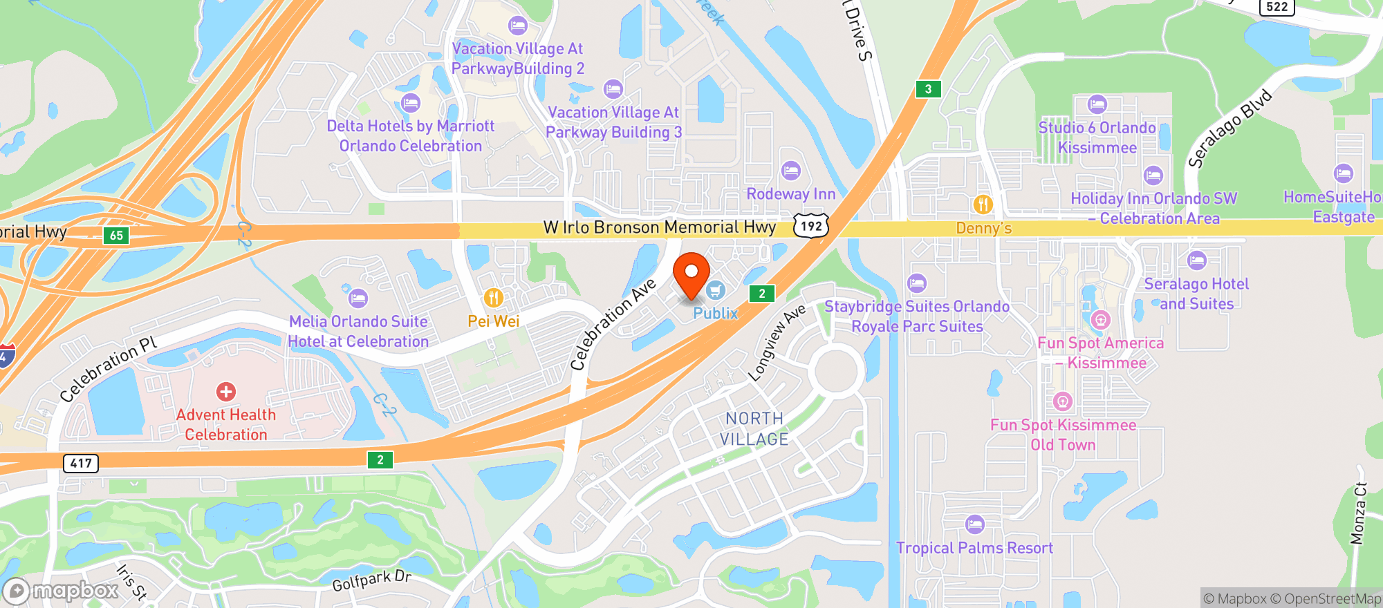 Map showing Posto Pizza