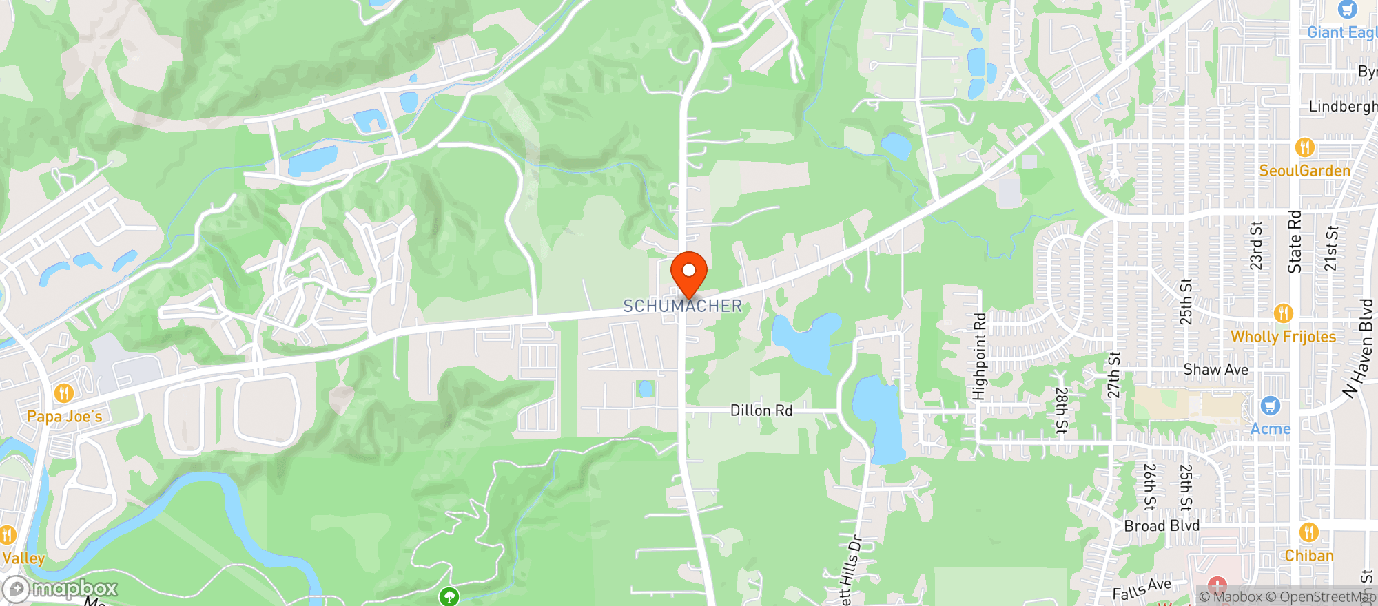 Map showing Discount Drug Mart #33