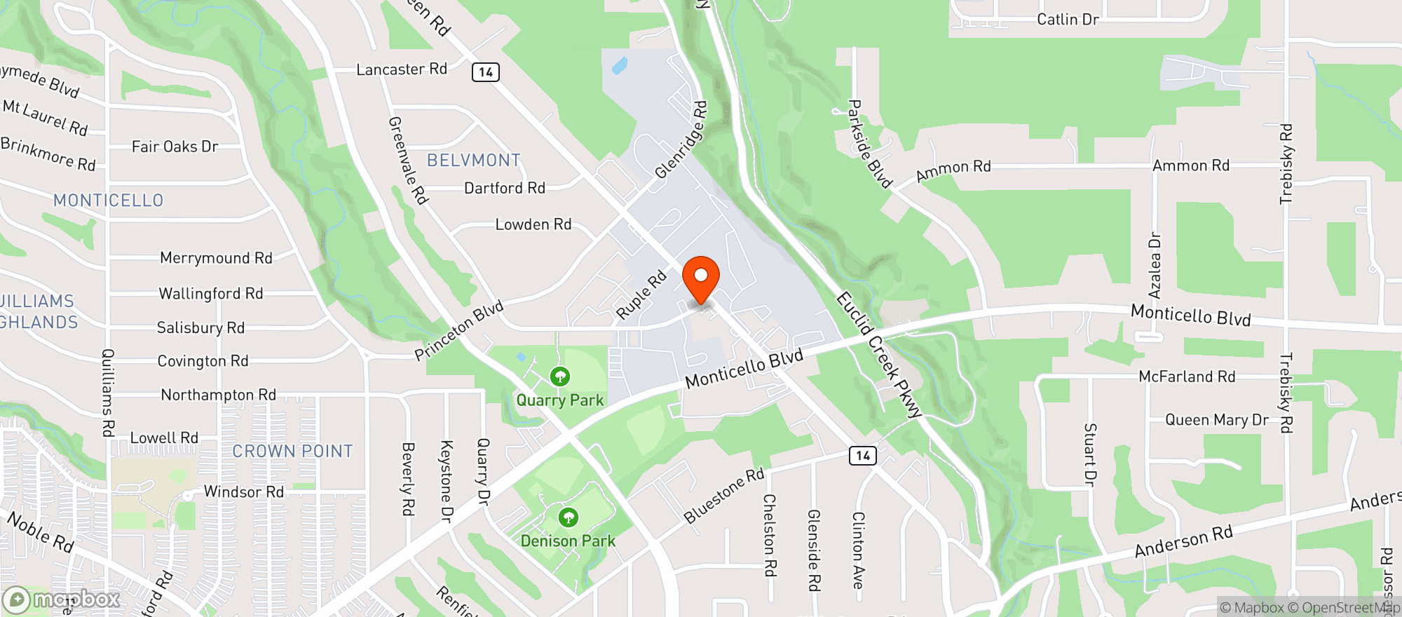 Map showing A & M FOOD MART