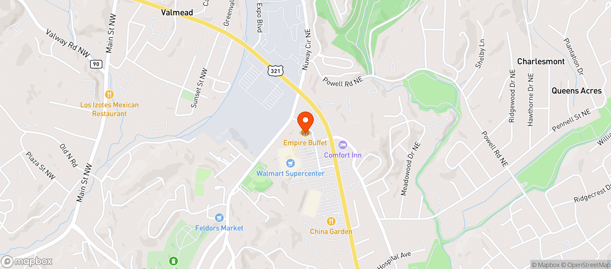 Map showing Gnc