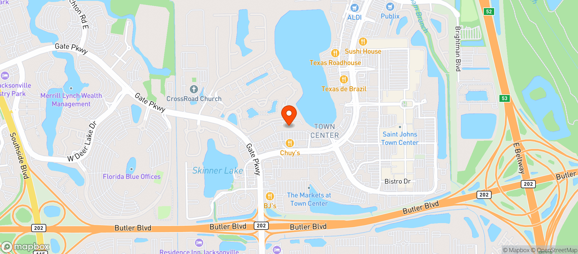 Map showing Hopdoddy Burger Bar