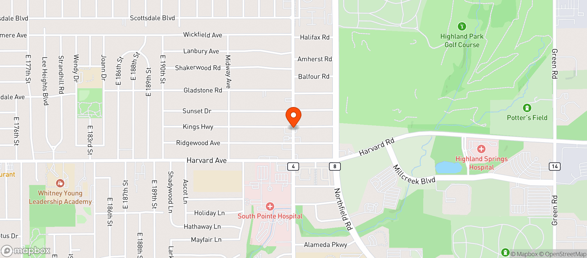 Map showing Shop Express