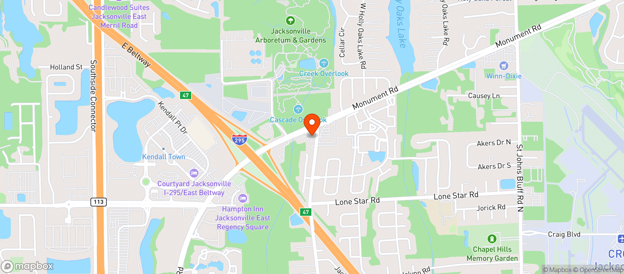 Map showing Circle K #6236