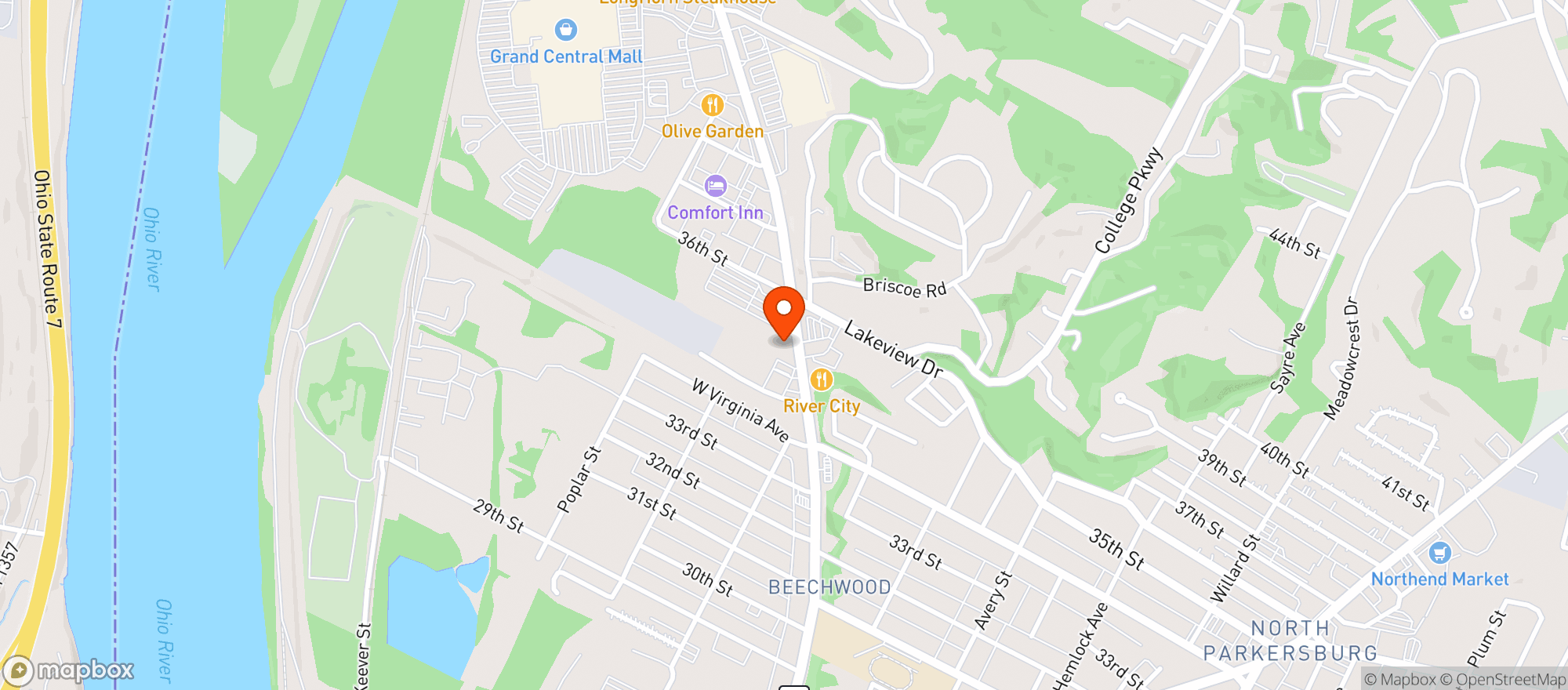 Map showing Smoker Friendly S #1