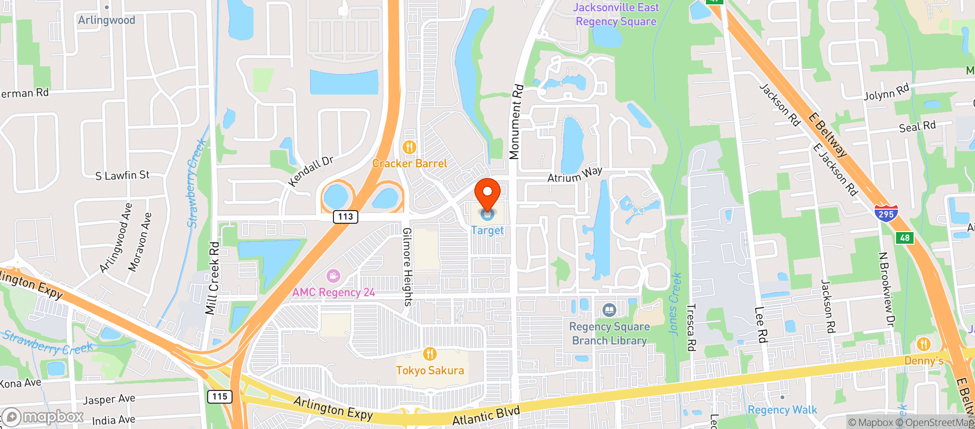 Map showing Target