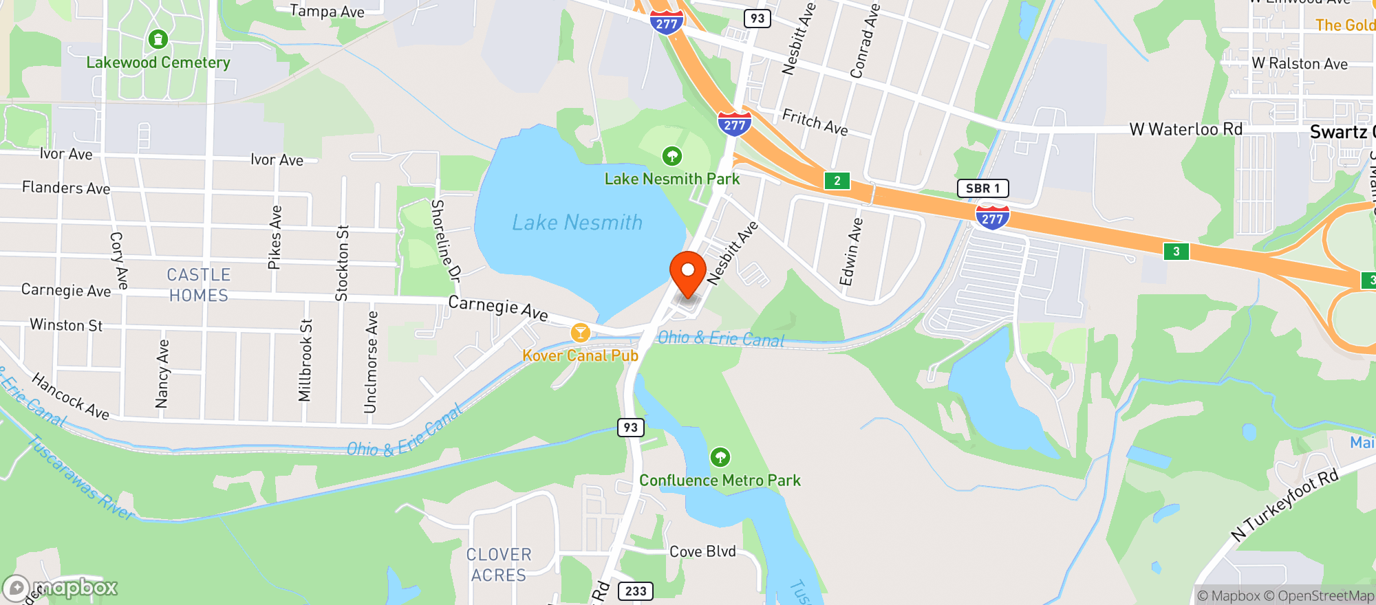 Map showing Magic City Brewing Company