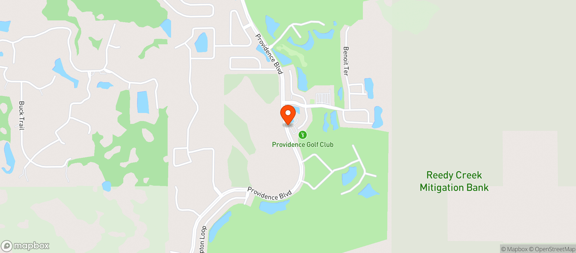 Map showing Providence Golf Club