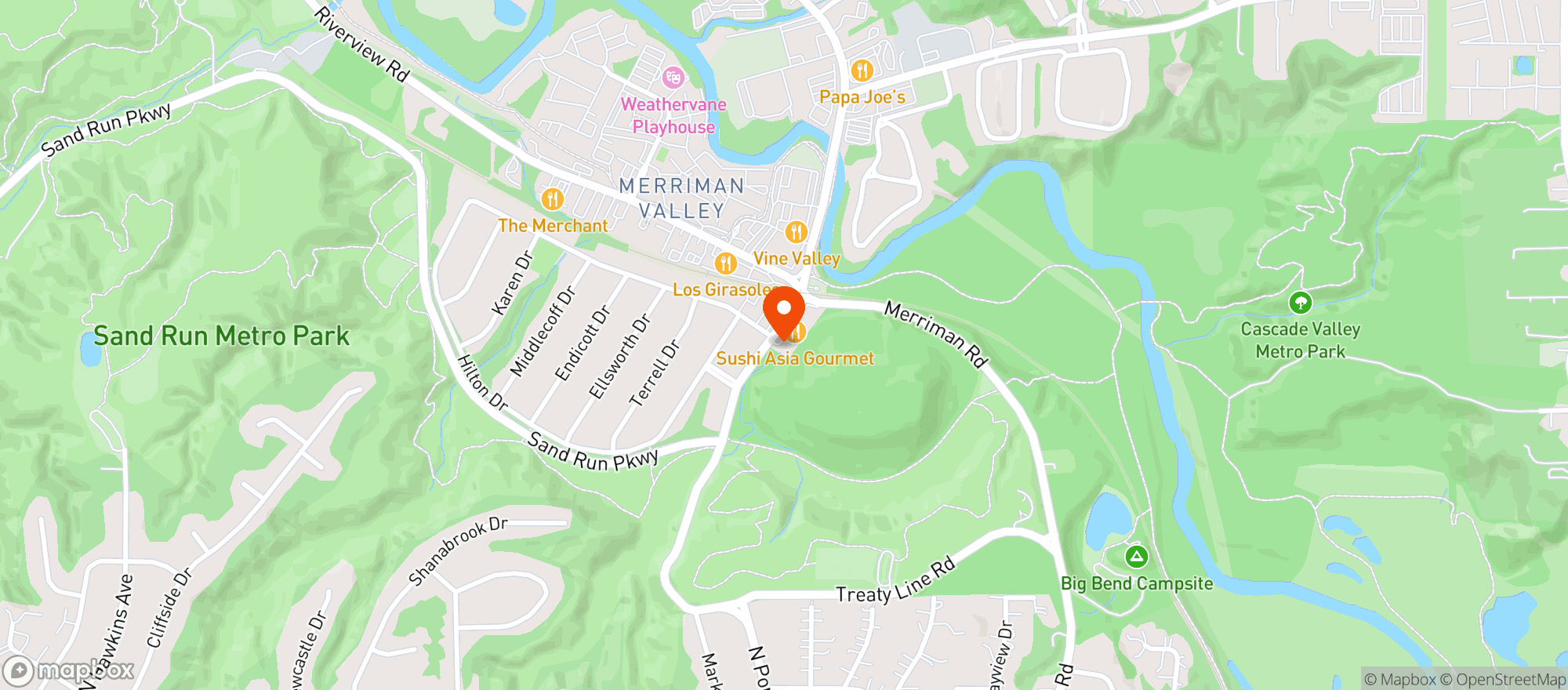 Map showing Noisy Oyster Pub