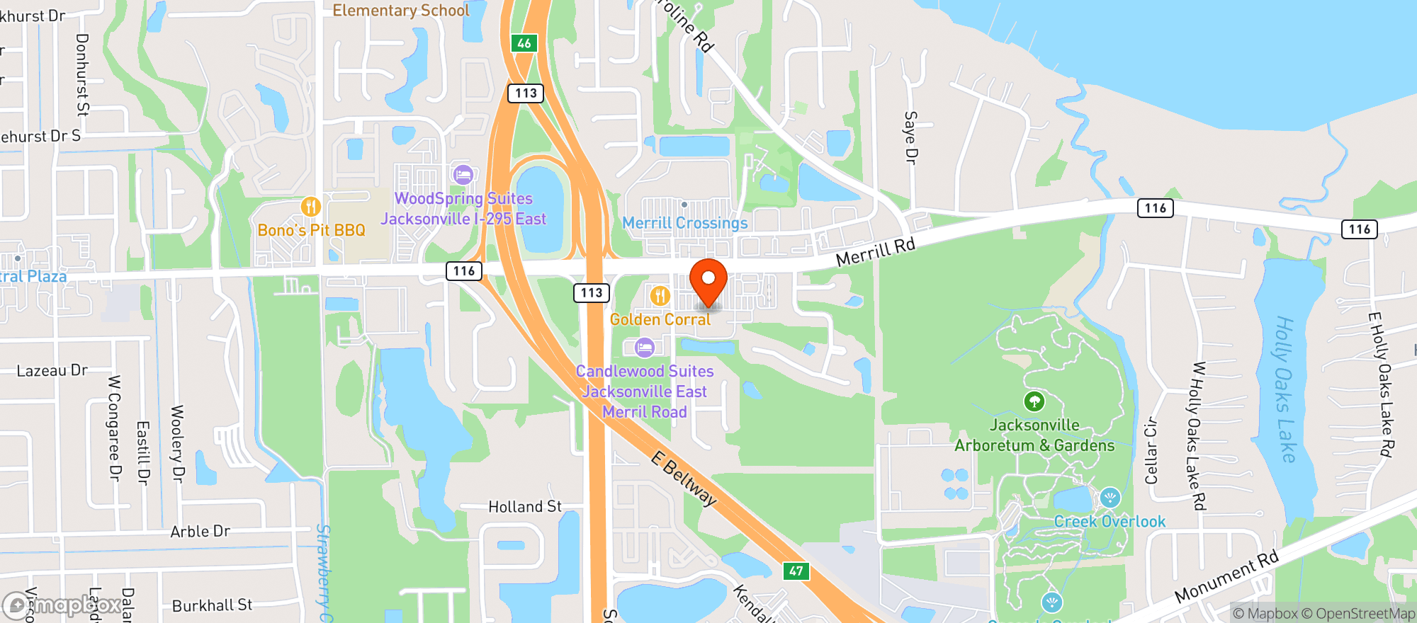 Map showing Publix Super Market