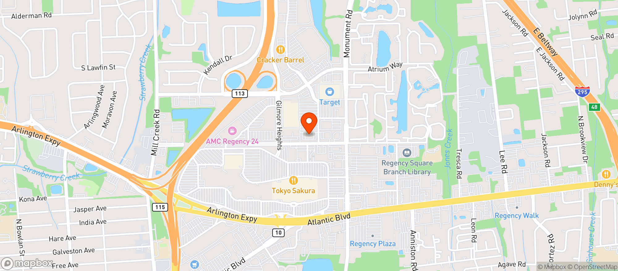 Map showing Millers Ale House