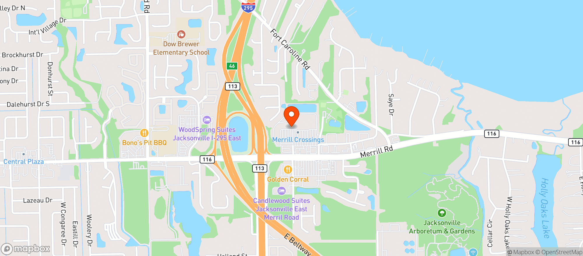 Map showing Dick's Wings & Grill