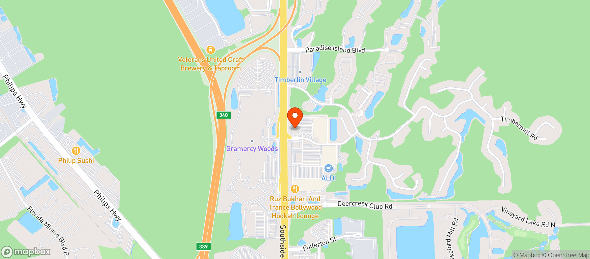 Map showing CIRCLE K #2721280