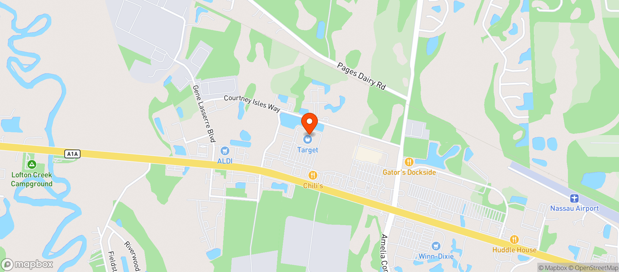 Map showing Target