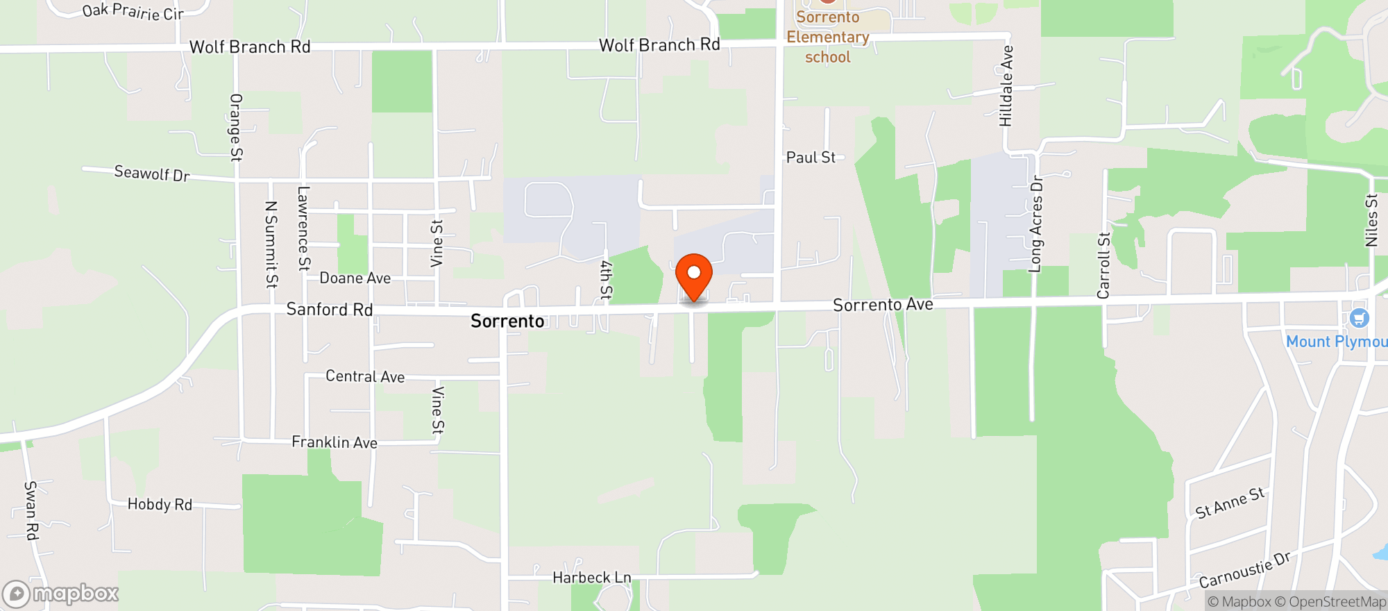 Map showing B & B Discount Beverage