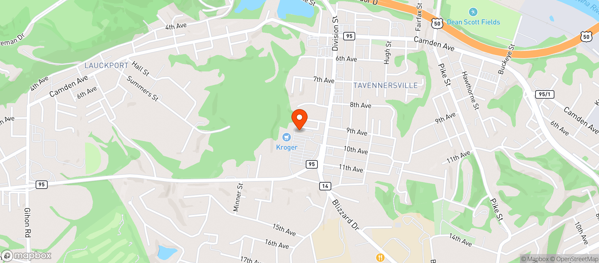 Map showing Smoker Friendly WV 02