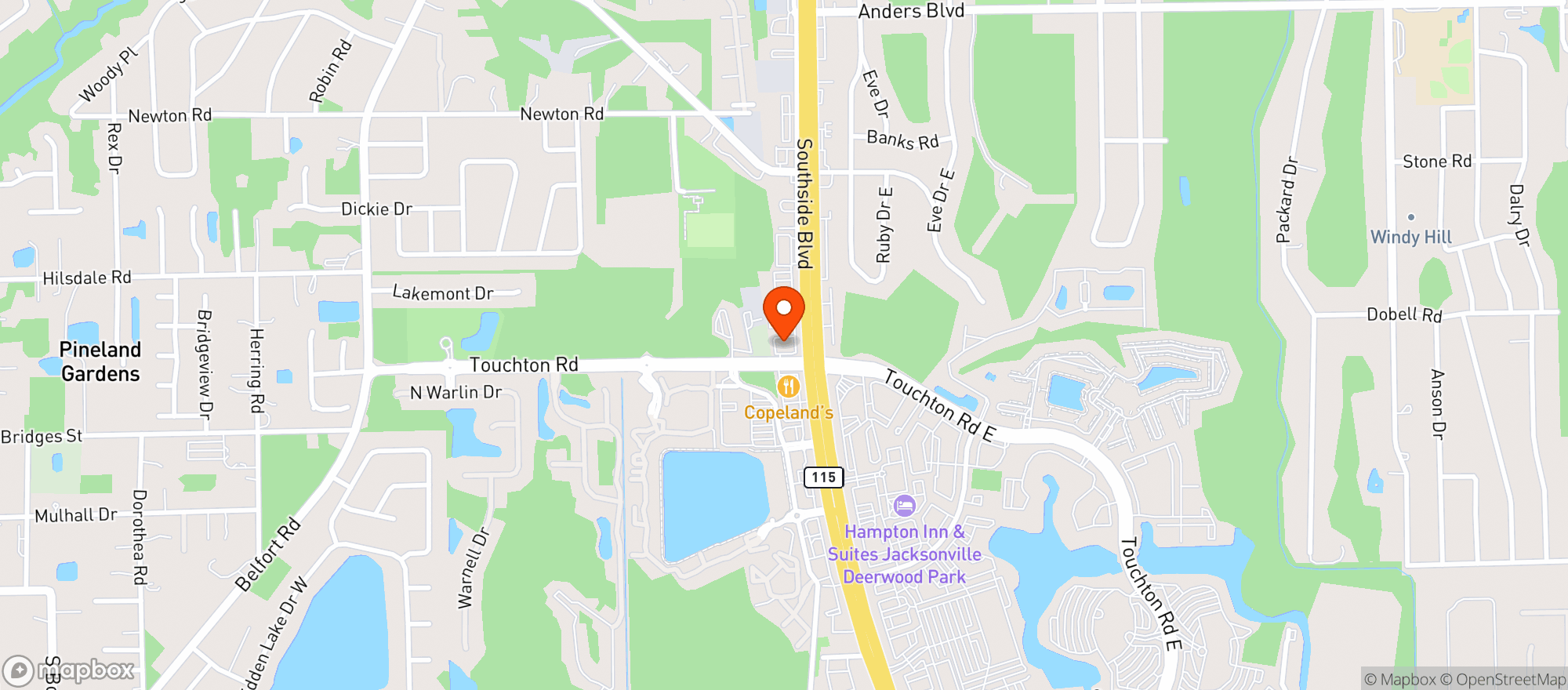 Map showing Cvs