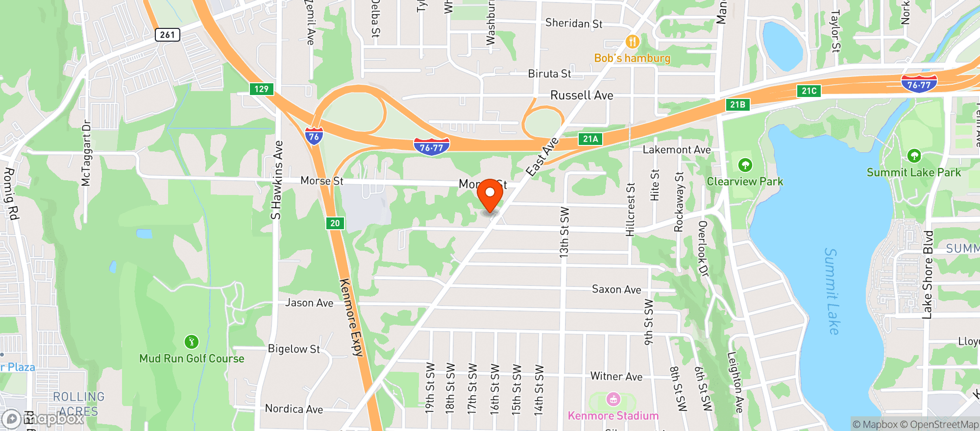 Map showing Circle K