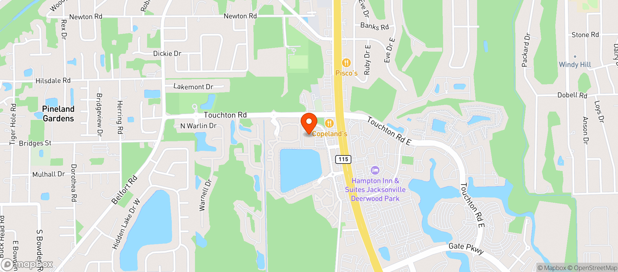 Map showing Publix
