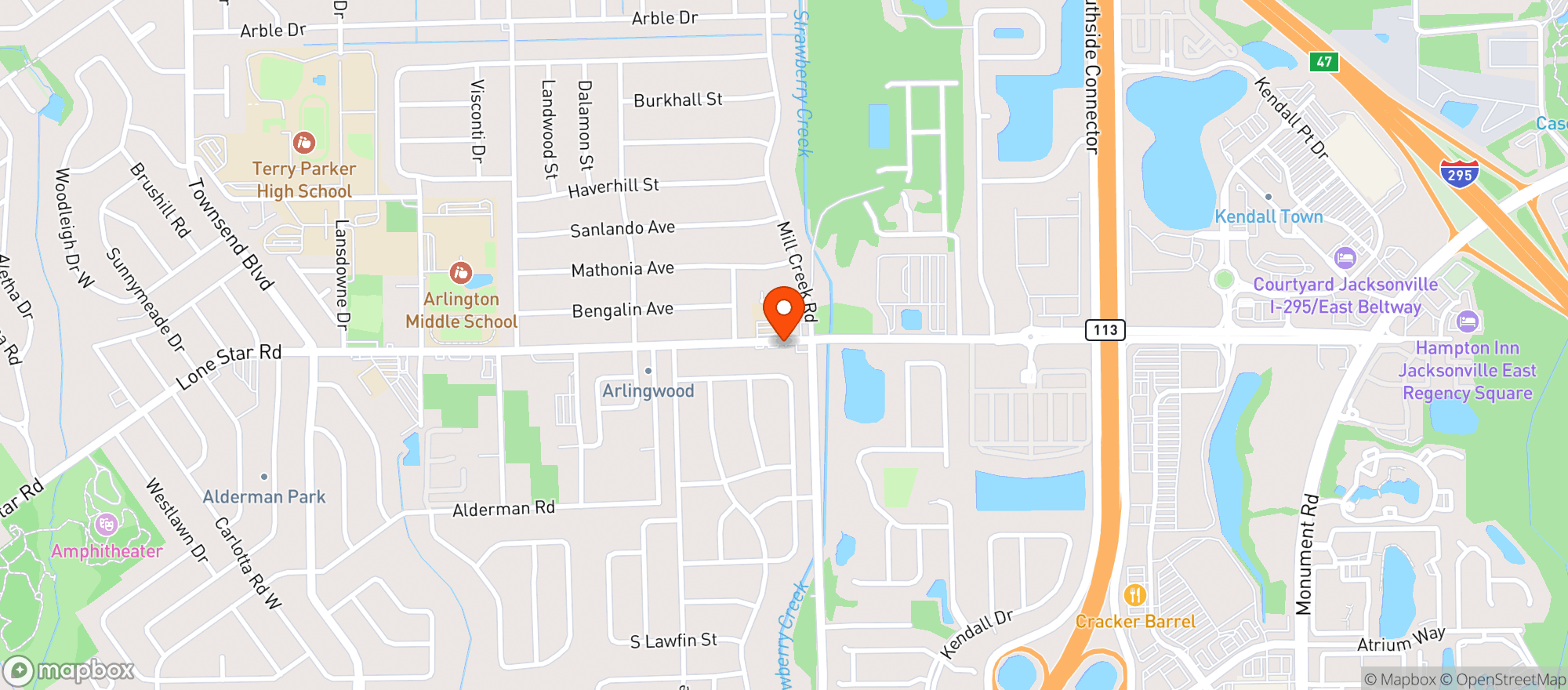 Map showing Cjz Express Food Mart