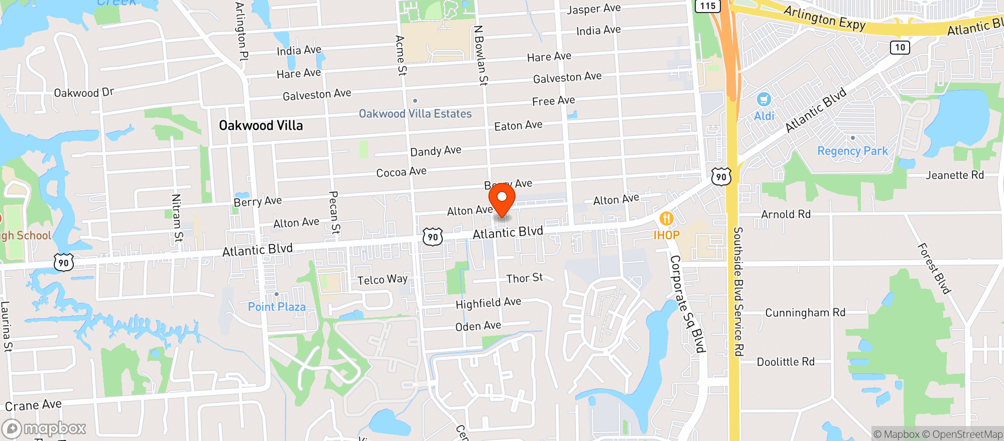 Map showing Kwik Trip