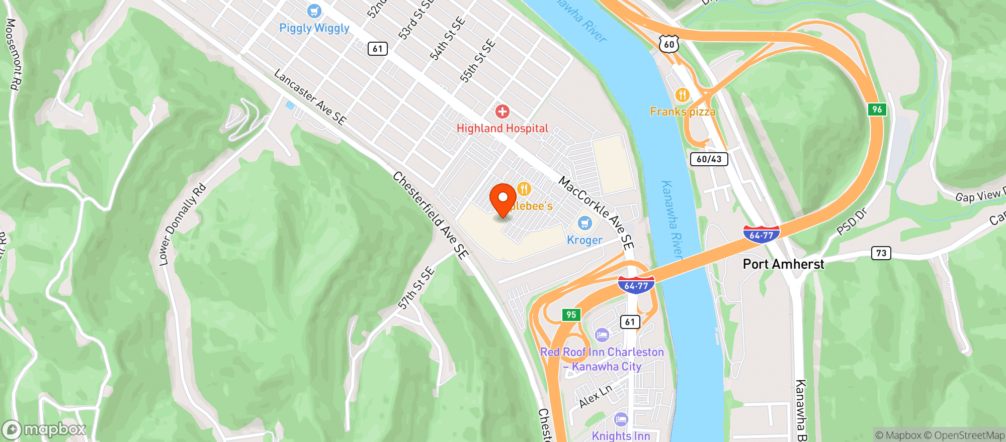 Map showing Gnc