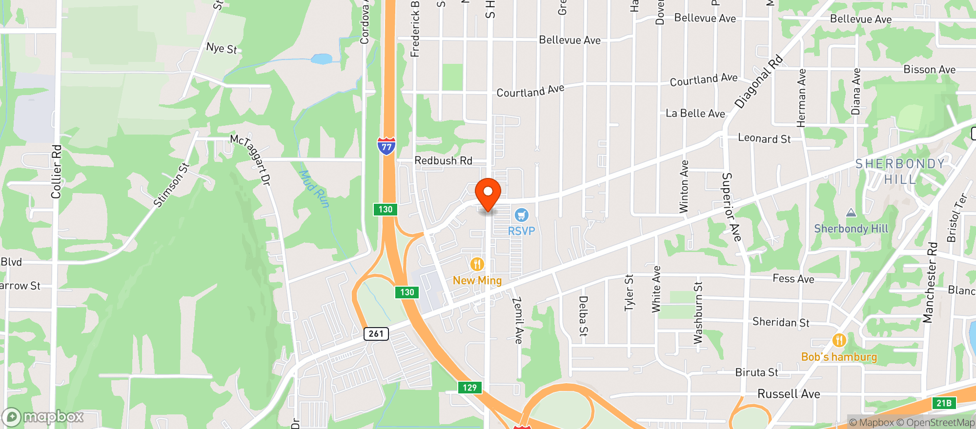 Map showing Rsvp Food & Party Outlet