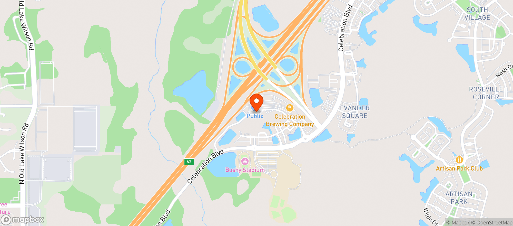 Map showing Publix Super Market