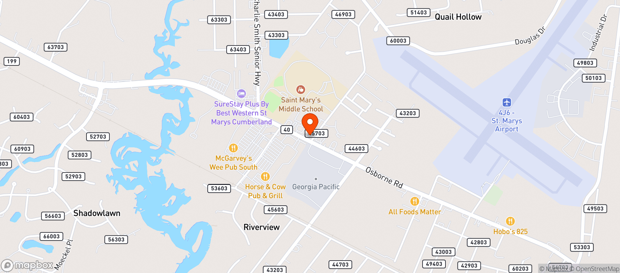 Map showing Circle K Sa # 2745038
