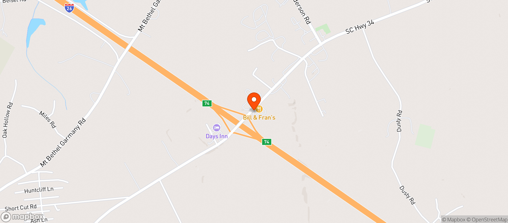 Map showing One Stop Of Newberry