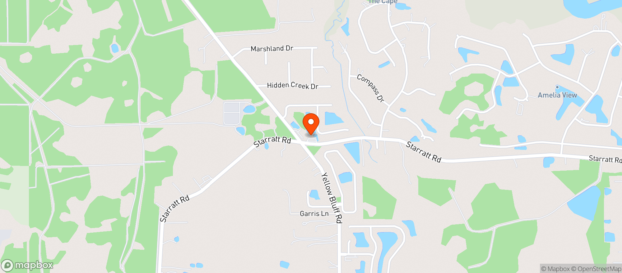 Map showing CIRCLE K (2733 STARRATT RD)