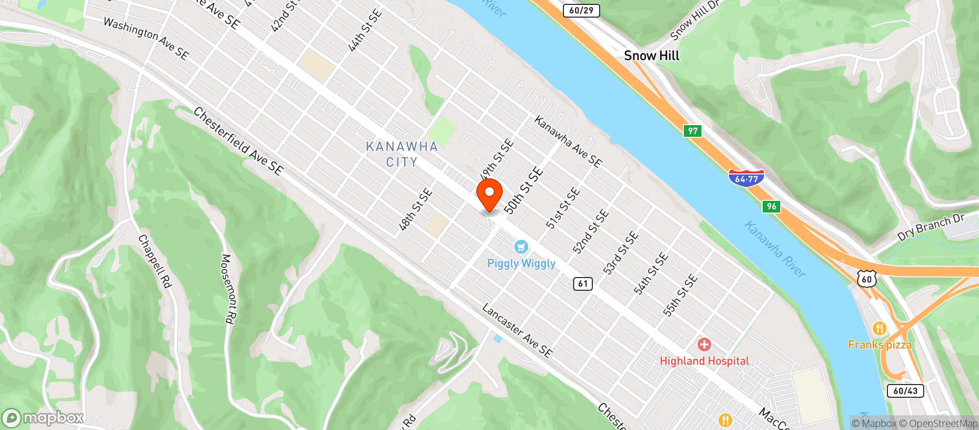 Map showing 7 Eleven