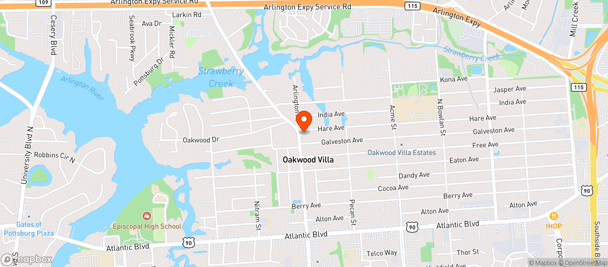 Map showing Welcome Food Mart