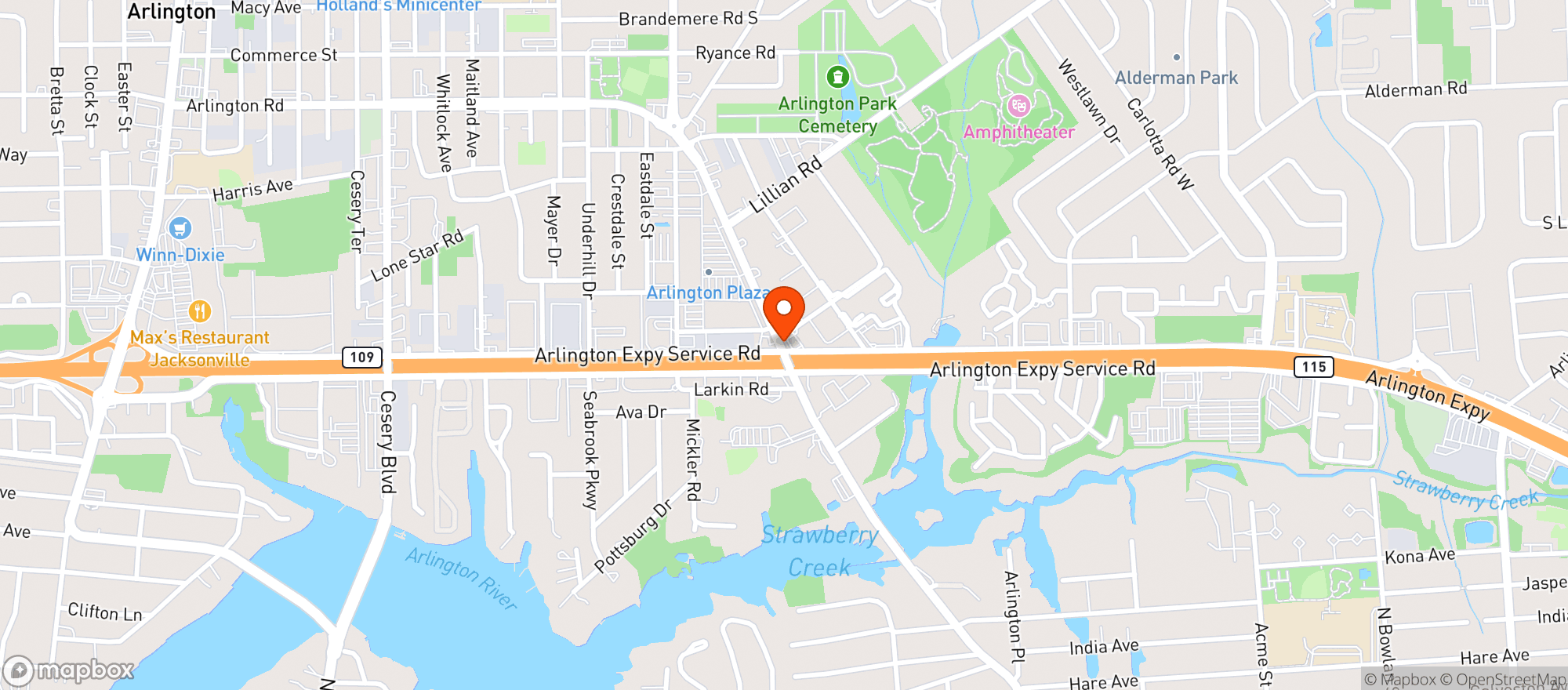 Map showing Mobil