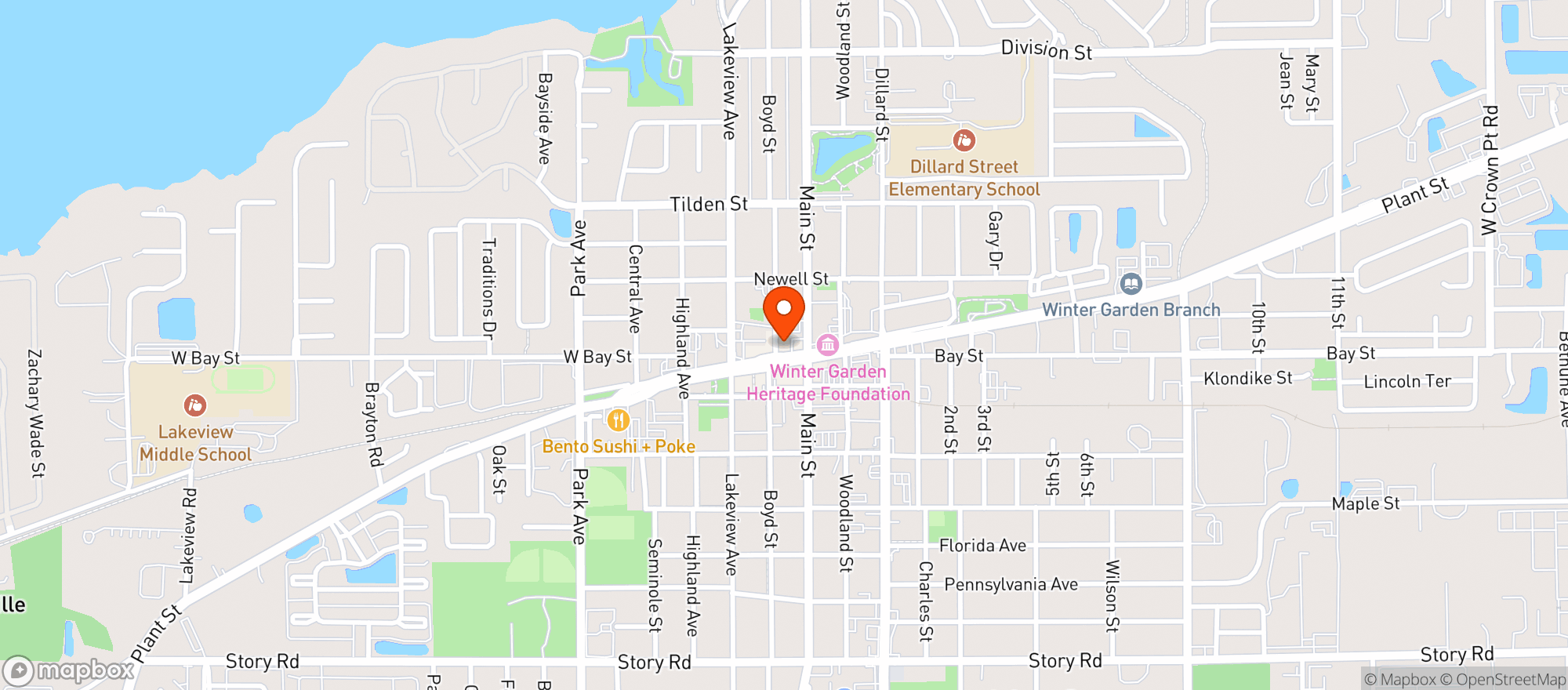 Map showing The Chefs Table At The Ed