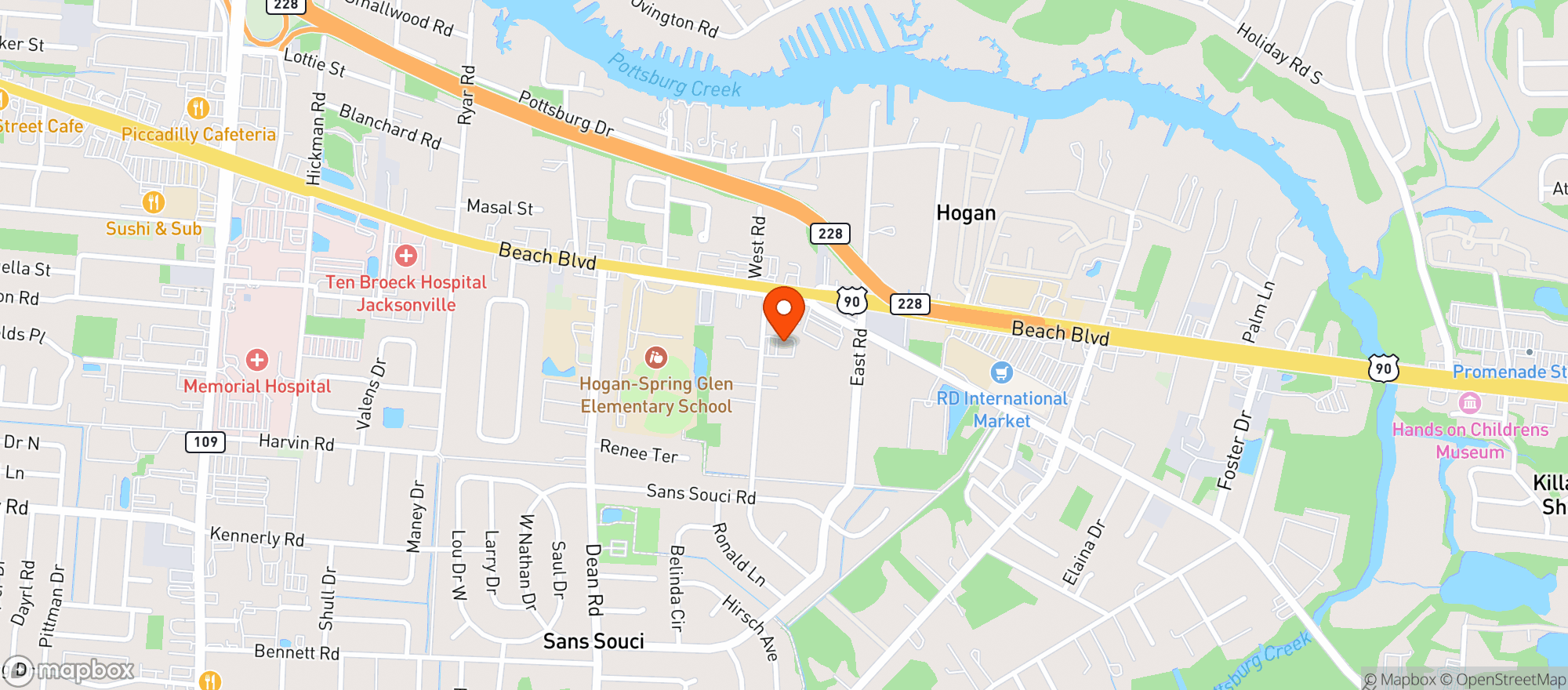 Map showing Elks Lodge #221