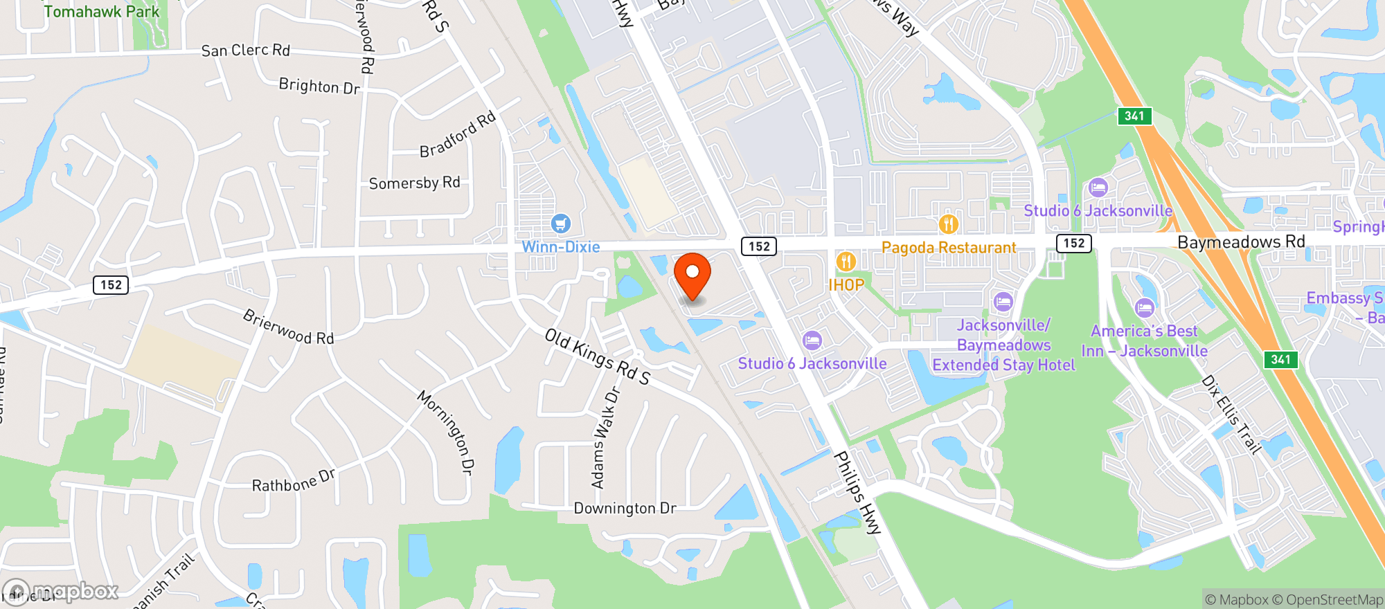Map showing Legends Billiards