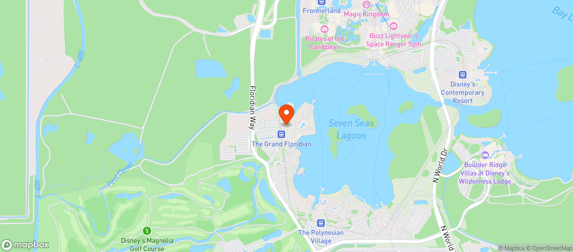 Map showing Beaches Pool Bar And Grill