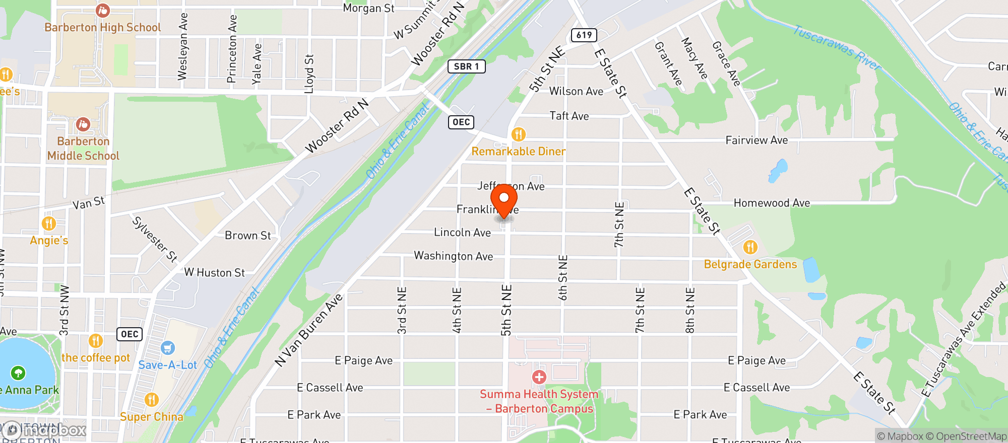 Map showing MapCo 350985 Barberton