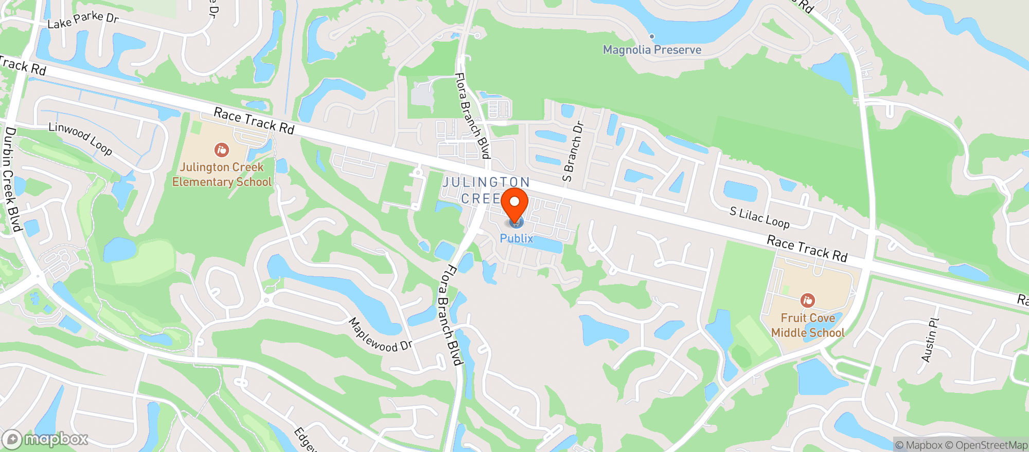 Map showing Publix