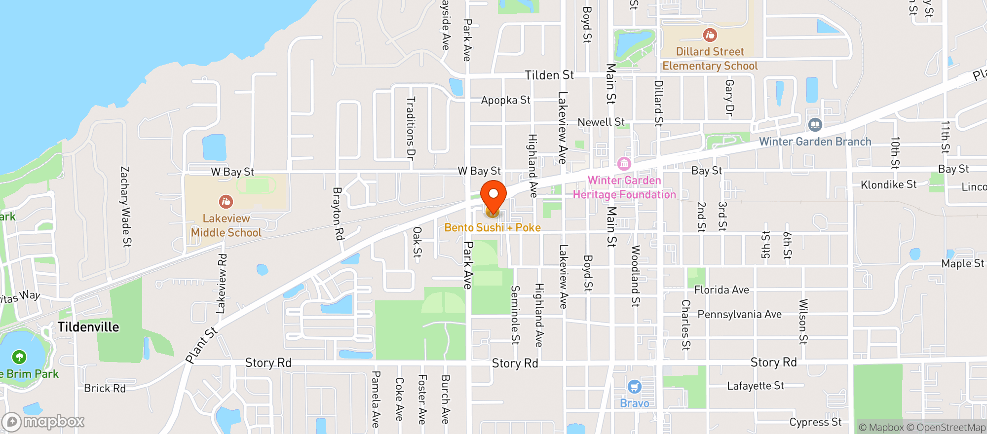 Map showing Crooked Can Brewing Company