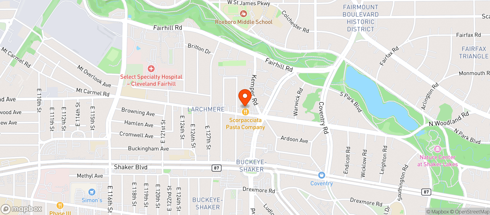 Map showing Scorpacciata Pasta Co