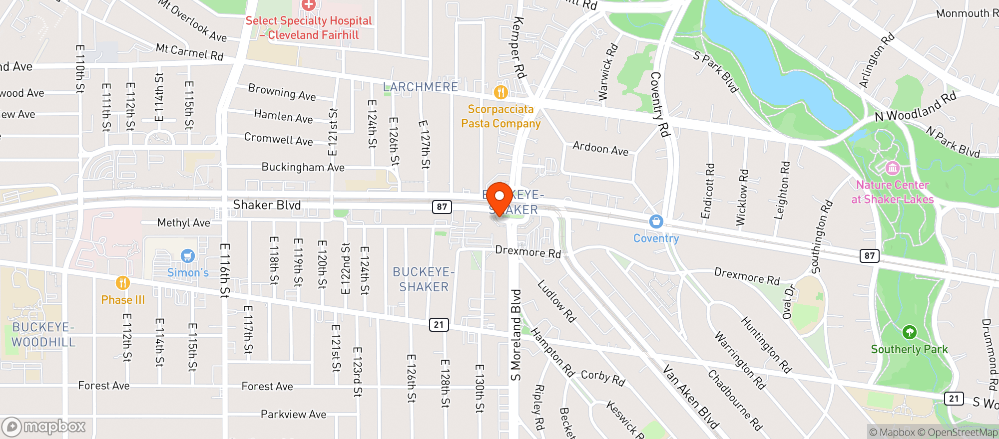 Map showing The Vegan Club