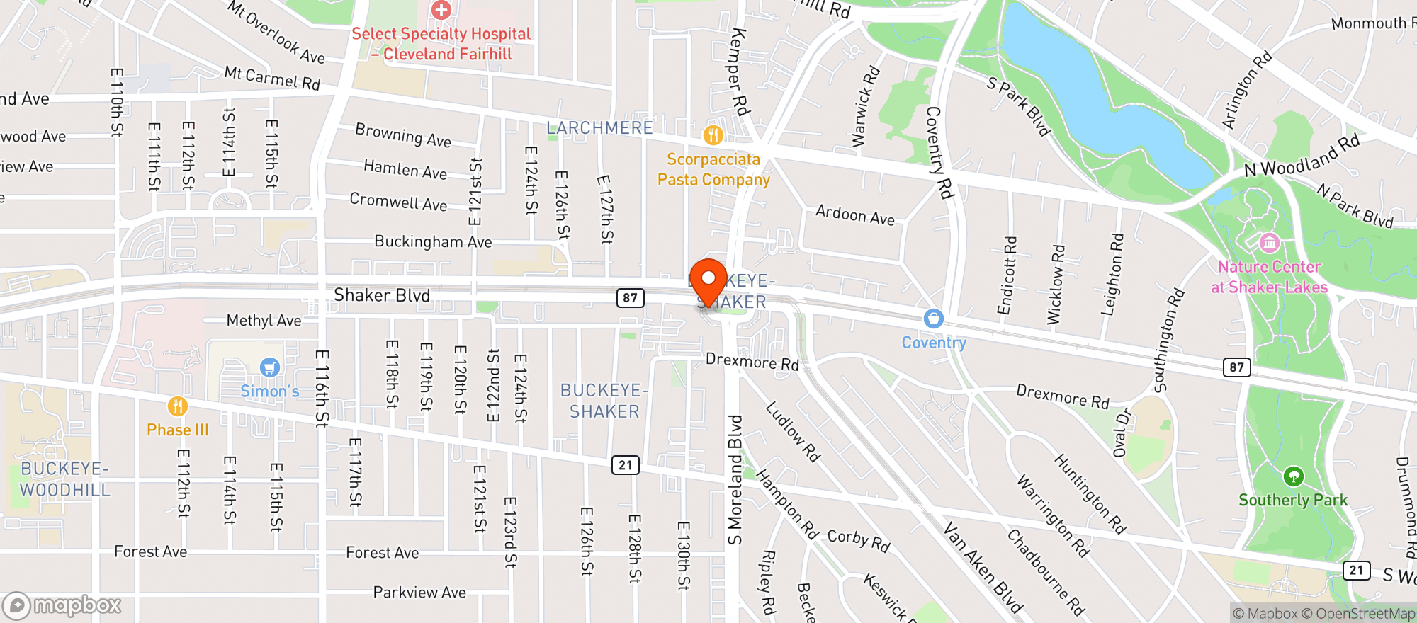 Map showing Daves Market