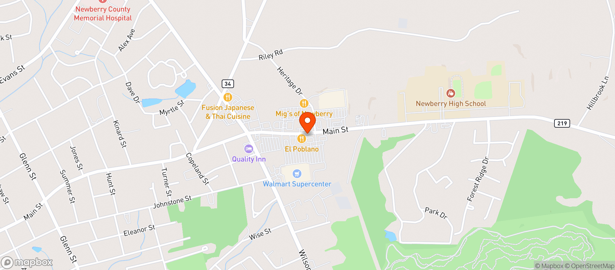 Map showing Walmart Supercenter
