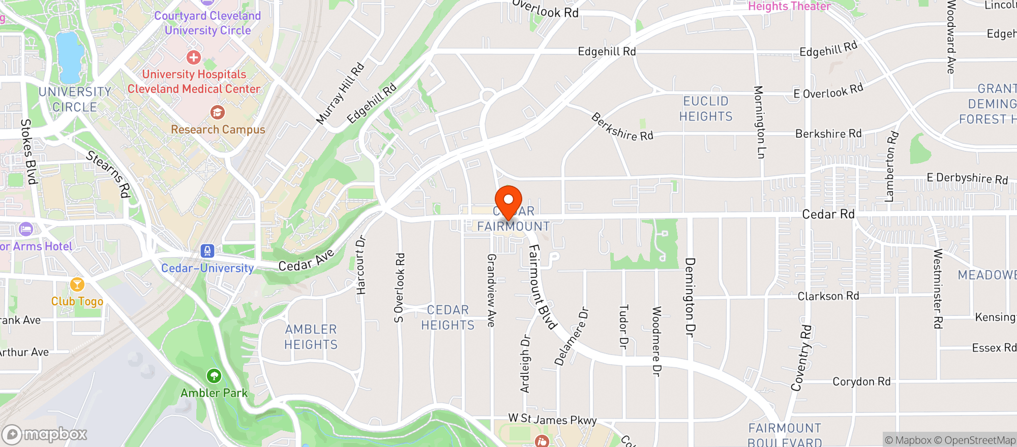 Map showing Fairmount Martini & Wine