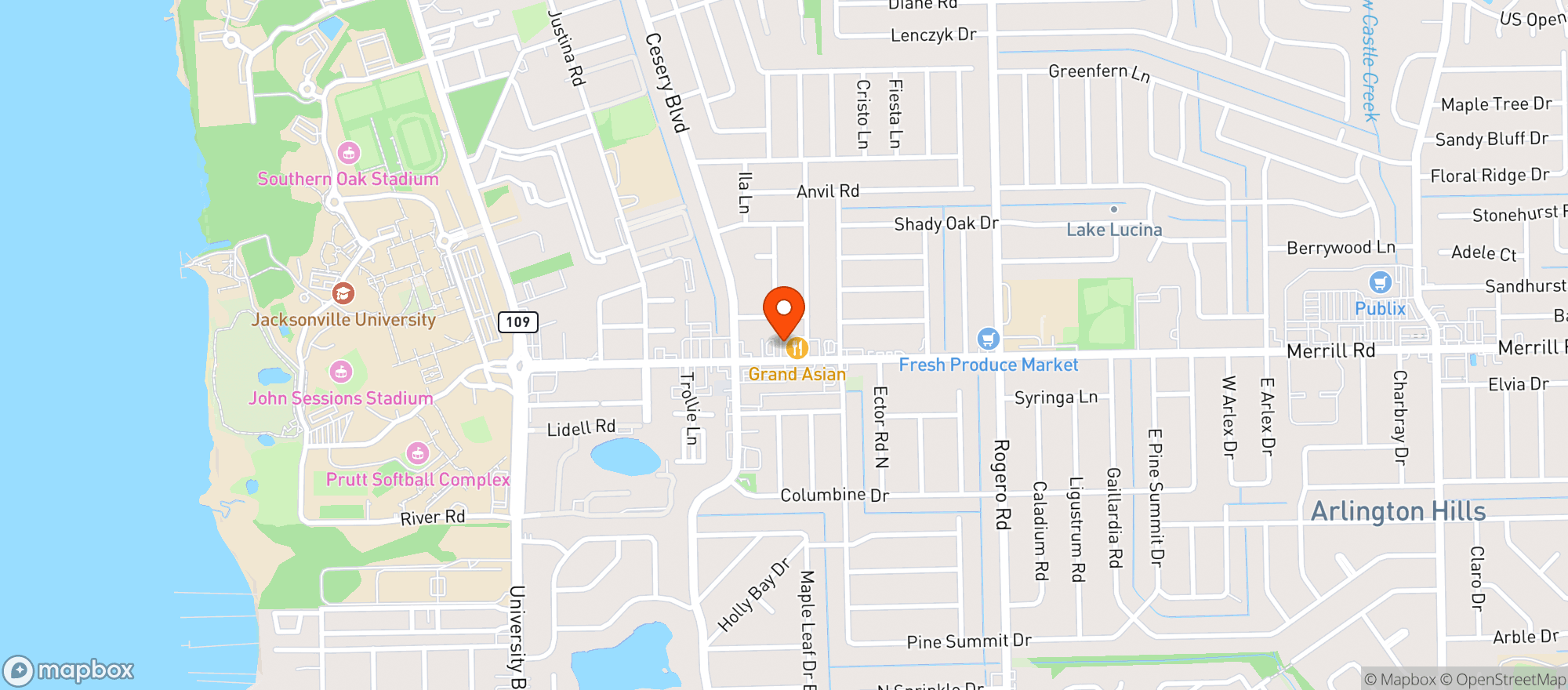 Map showing Scoreboard Sports Bar & Grille