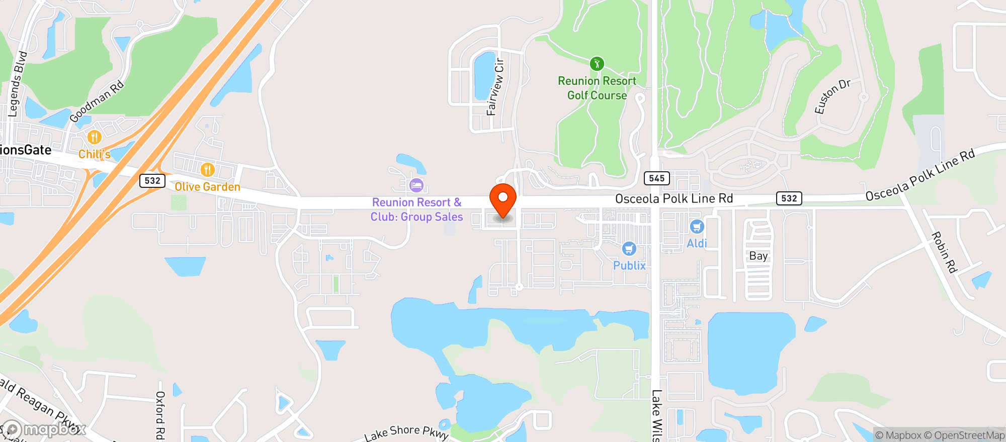 Map showing Texas Roadhouse